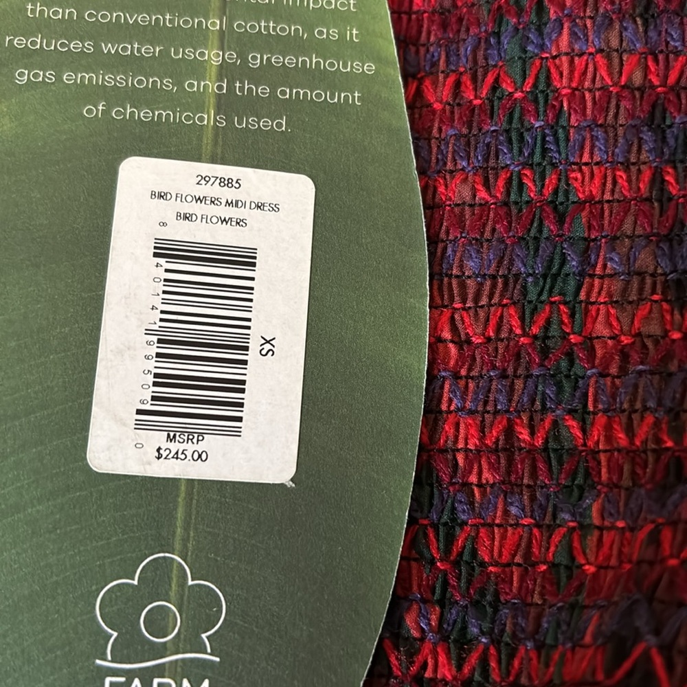 FARM Rio Floral Midi Dress - Red and Green - Picture 6 of 9